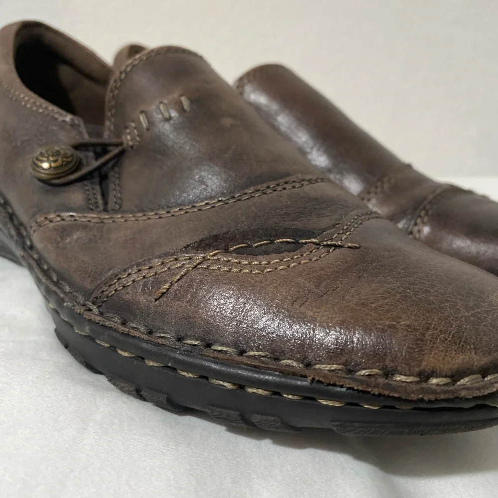 EARTH Spirit Gelron 2000 Brown Leather Losfer Slip On Women’s Shoes. Size 6